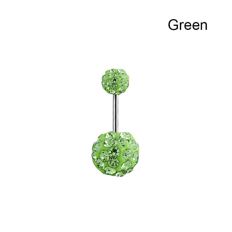 Hübscher Kristall Strass Kugel Bauchnabel Piercing Ring Körperpiercing