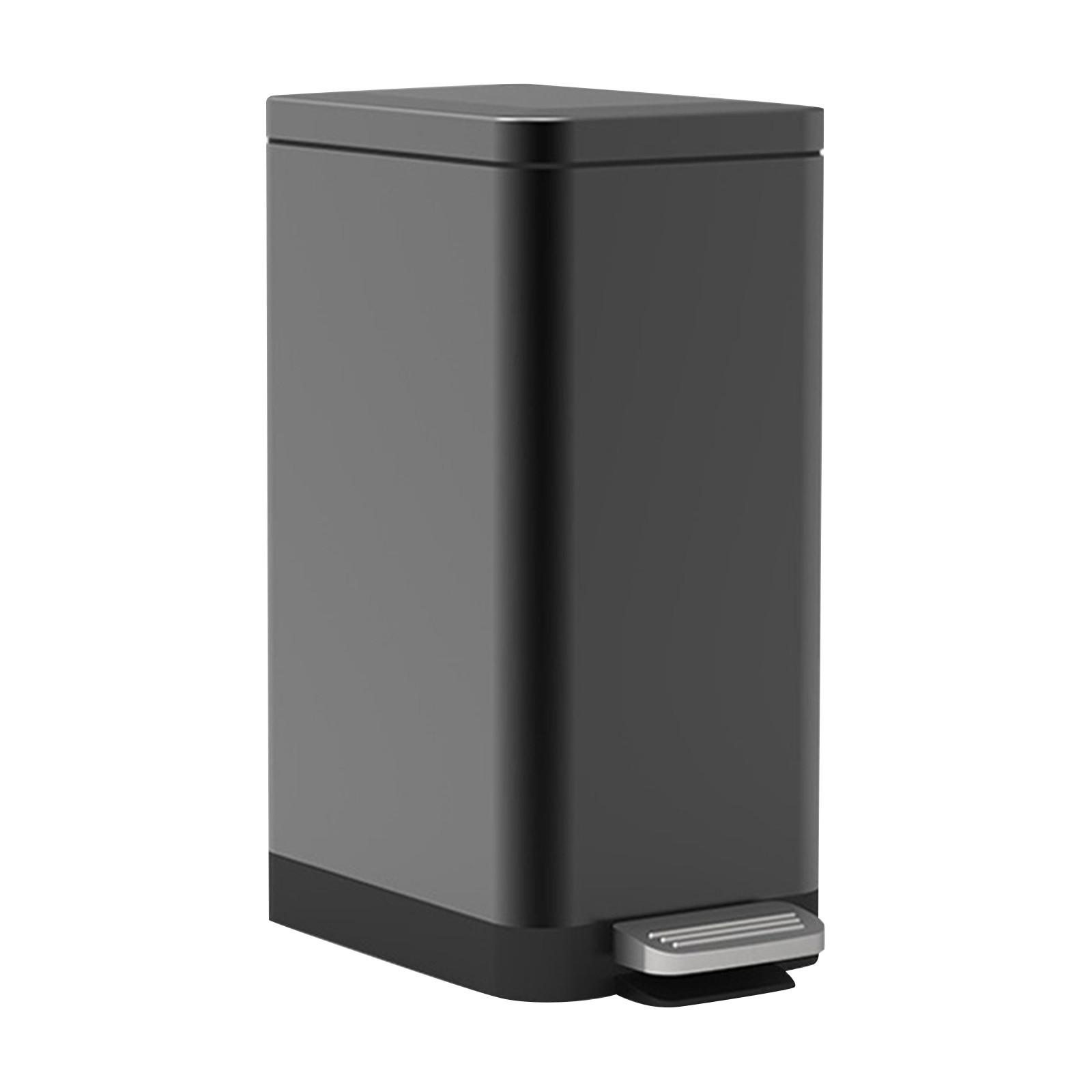 

Пластиковый мусор с крышкой, корзина, кухня с крышкой, мусор с высоким внешним видом, бытовое использование One Size чёрный