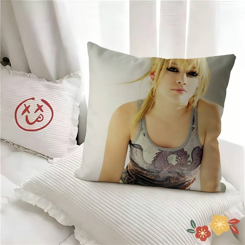 pc Singer HHilary DDuff Pillow Case Fashion Square Pillowcase Bedroom Sofa Room Ins Decoration Leisure