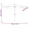 VidaXL Parasol Vert Rectangulaire Parasol de Jardin Terrasse Plage Pare-soleil 40771