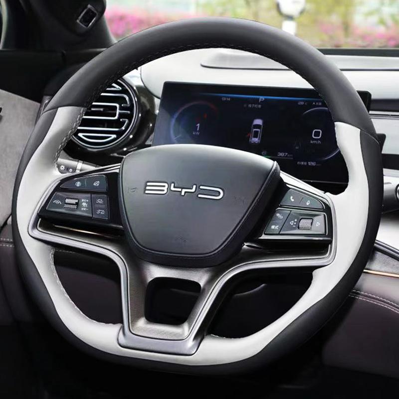 Car Steering Wheel Cover Braid For BYD Song Plus Dmi Song Pro EV New Energy BYD Qin Plus Steering-Wheel Cover Wrap Car Interior