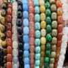 10x14mm Natural Crystal Striped Agate Drum Beads for Jewelry and DIY Accessories