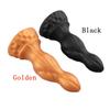 New Special-shaped Female Masturbation Colorful Mixed Color Black and Red Liquid Silicone Large Size Back Court Anal Plug