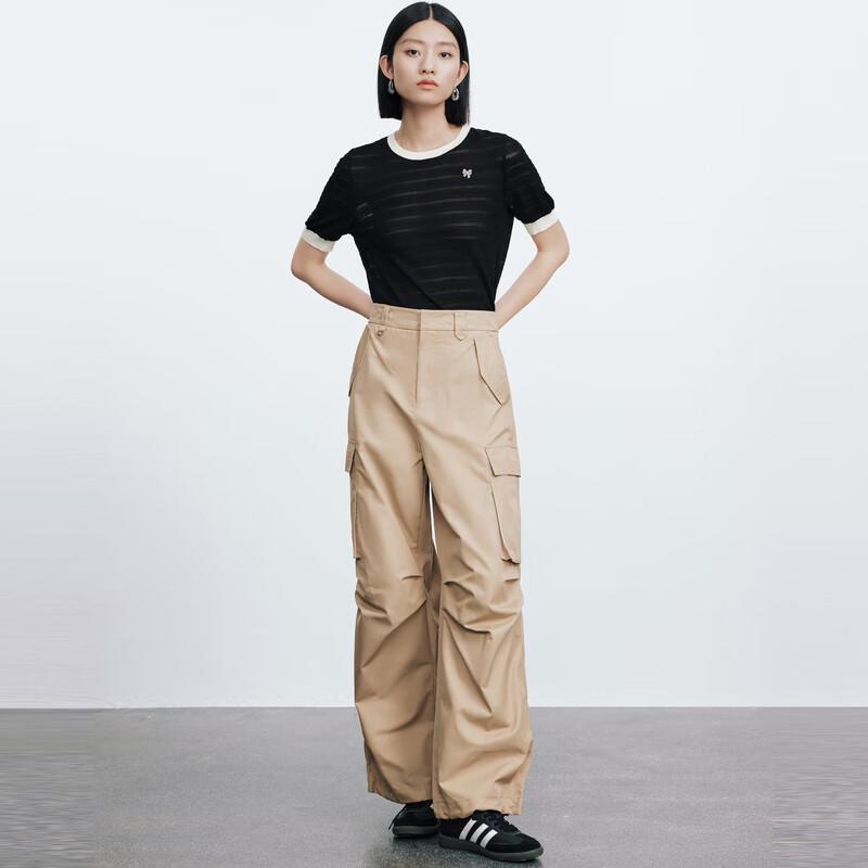

Sancai High-Waist Straight Leg Workwear Trousers M