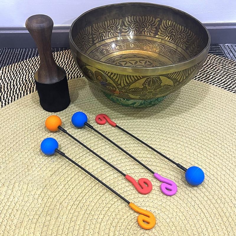 Double Head Friction Gong Mallet Soft Low Notes Gong Resonant Mallet Replacement Gong Wand for Sound Healing Tool