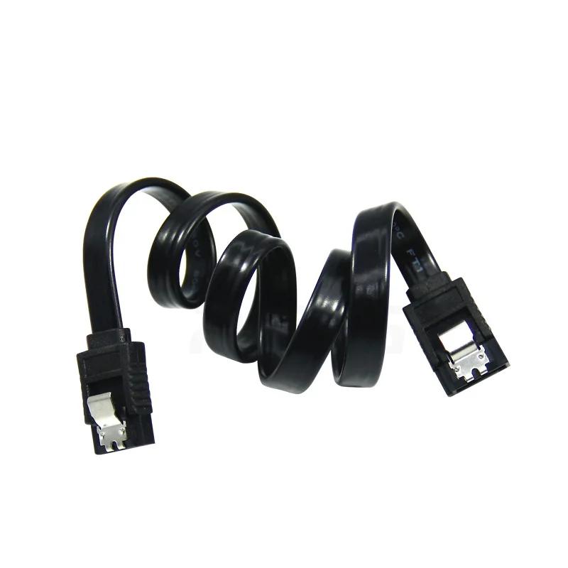 1pc 40cm Hard Disk Line SATA 3.0 RAID Data HDD Hard Drive Disk Signal Cables Black High Speed SATA Data Cable