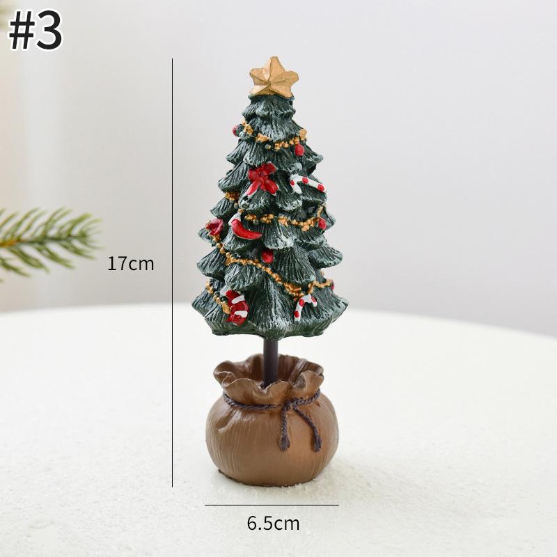 Christmas Stereo Wooden Tree Scene Layout Xmas Tree Ornaments DIY New Year Gifts Navidad New Year Desktop Decorations Supplies