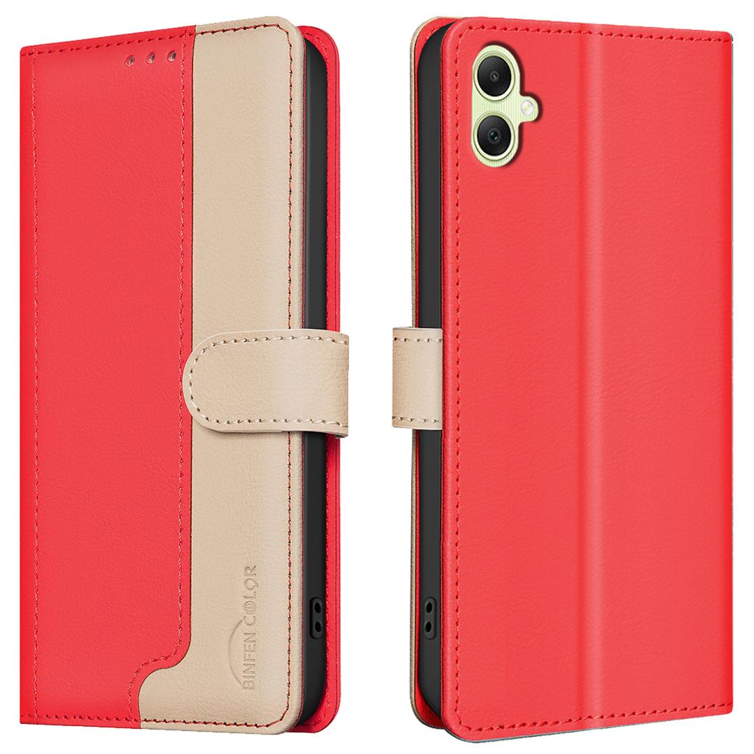 

BINFEN COLOR BF33 Чехол для Samsung Galaxy A05 4G с блокировкой RFID, цветной чехол для телефона Red