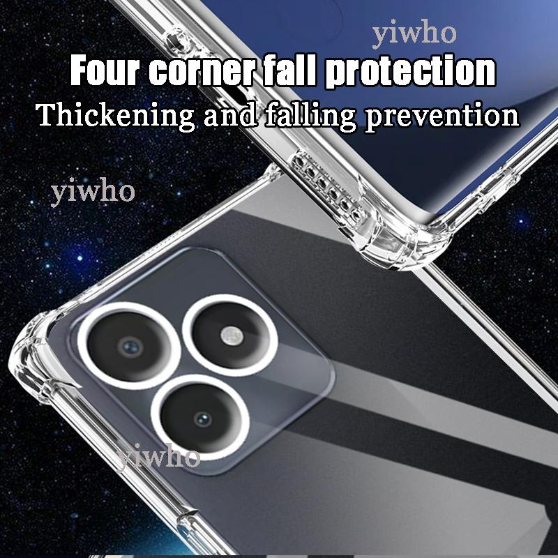 Shockproof Clear Case for Realme C53 RMX3760 6.74" Soft Silicone Transparent Back Covers for Realme C 53 Phone Protective Camera