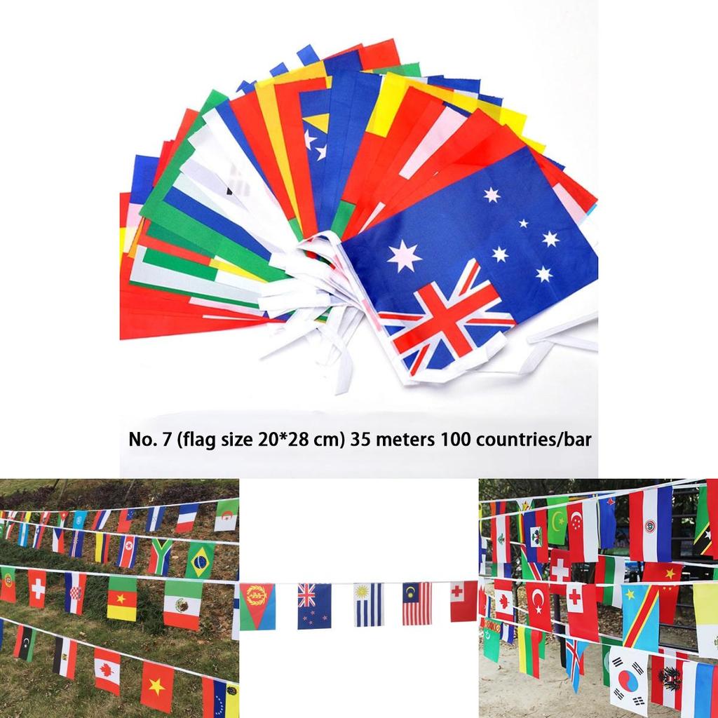 Multi-cultural Party Hanging Decor 50-100pcs Flags Of Different Assorted Countries