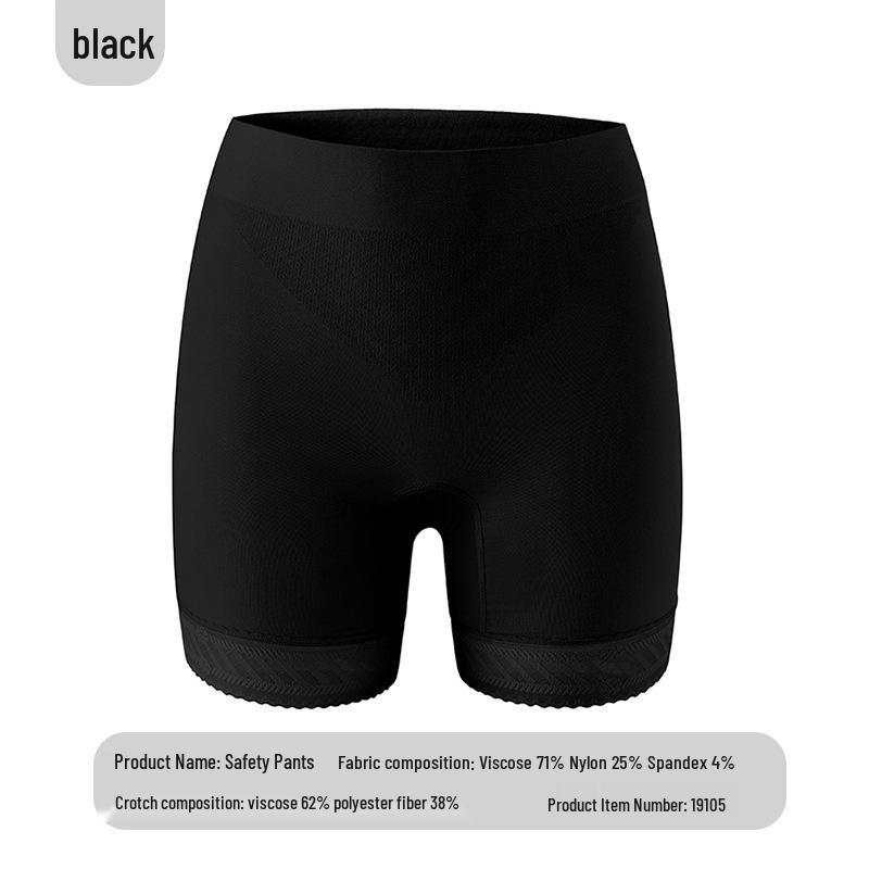 Women's High-Waist Anti-Exposure Seamless Leggings with Lace Trim Boy Shorts