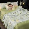 Summer Duvet Smooth Quilt Single/Queen Size Bedspread Skin-friendly Comforter Floral Style Duvets Edredon (No Pillowcase)
