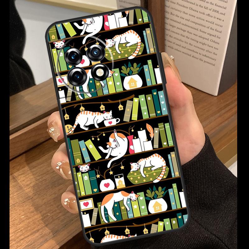 

Library Magic cats Kitten Case For OnePlus Nord 5 CE 2 3 4 Lite N20 N30 OnePlus 15 R 13R 12R 10T 13T 10 11 12 13 Cover OnePlus 10R
