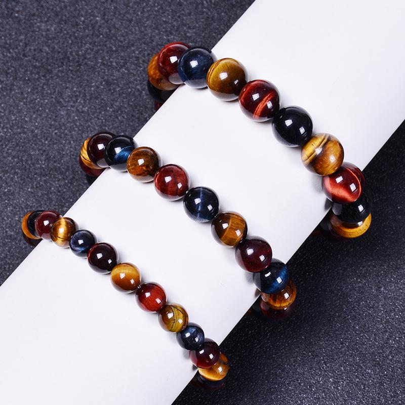 Beaded Men's and Women's 8mm Natural Tiger Eye Stone Bracelets