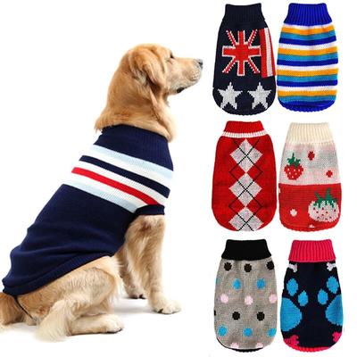 Pulover tricotat pentru câini de companie pentru câini mici, mijlocii mari, haine de tricotat pentru pisici, ținute de buldog francez Yorkie, chihuahua, costume de îmbrăcăminte
