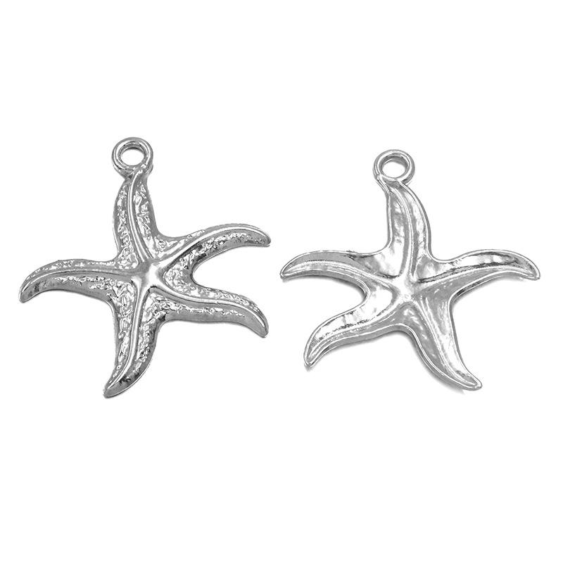 Stainless Steel Star Series Titanium Pendant - Ocean Style Necklace & Keychain Accessory 1 piece