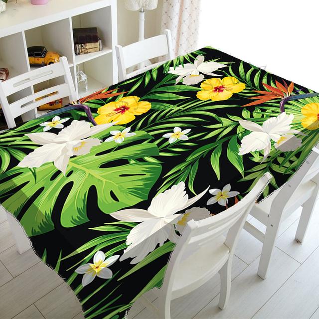 

Скатерть из тропических пальмовых листьев, домашняя кухонная скатерть, свадебная праздничная вечеринка, прямоугольная скатерть для журнального столика, пляжное полотенце 70x70cm27x27inch