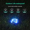 Black Shell Outdoor Waterproof Solar Buried Light 8+4LED Side Light Deck Light Lawn Garden Garden Installed Ground Insert Light