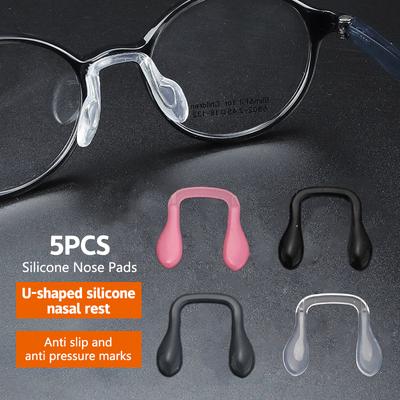 5Pcs Silicone U Shaped Nose Pads Eyeglasses Nose Clip Nose Bridge Anti Slip Holder Eyewear Accessories