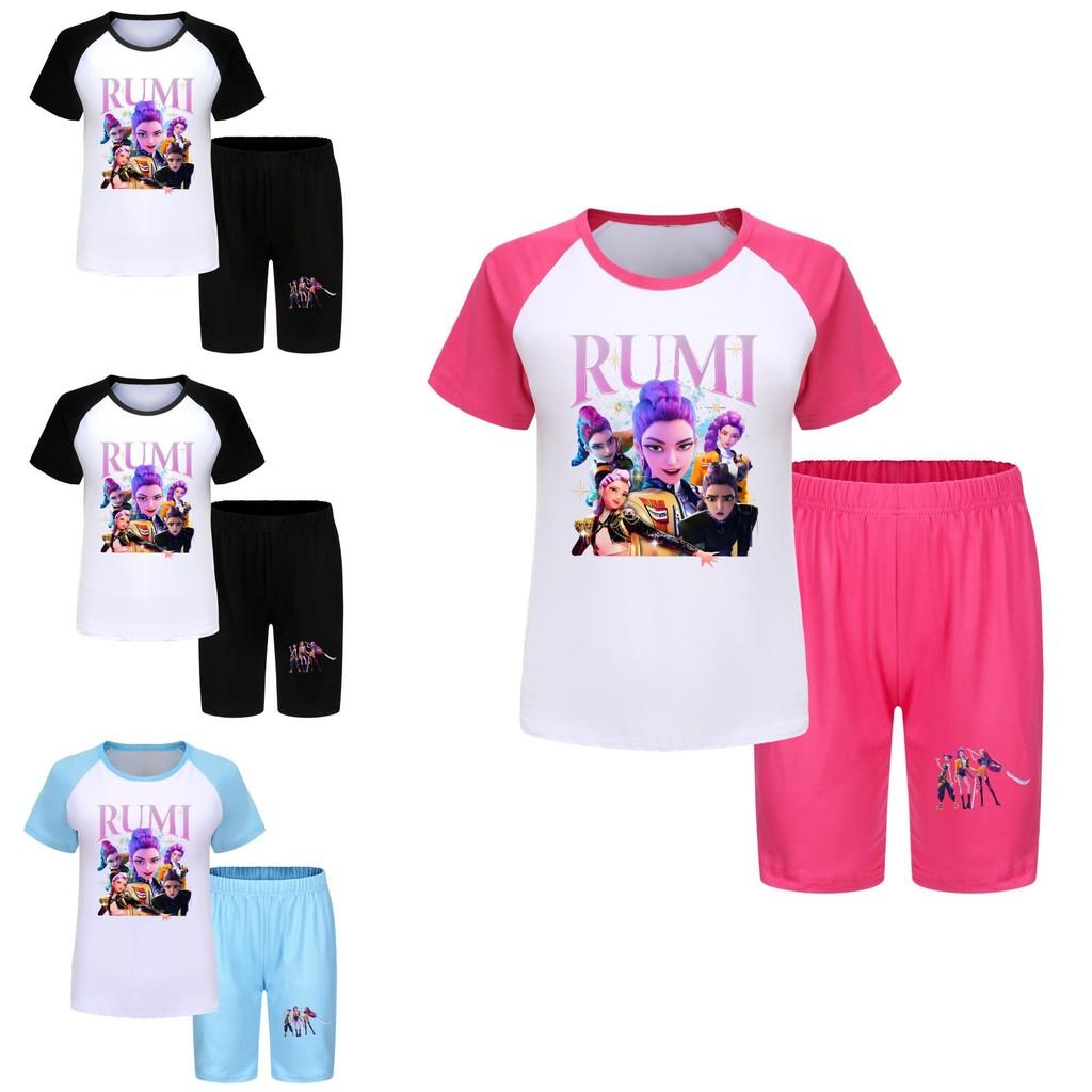 Kpop Demon Hunters Children Summer Athletic Set With Cotton Fabric For Active Kids