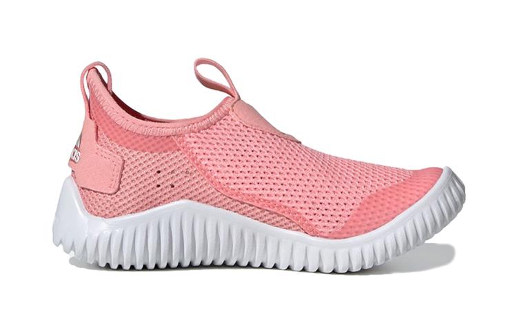 adidas Rapidazen S Rdy C Mesh Slip Resistant Anti Kick Low Top Kids' Running Shoes Pink White FX2572
