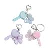 Colorful Resin Keychain Candy Colored Heart Key Butterfly Keyring Phone Charm Jewelry for Fashionable Individuals