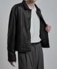 WORK ON BODY OFF Epure Regular Fit Button Leather Jacket [Black]