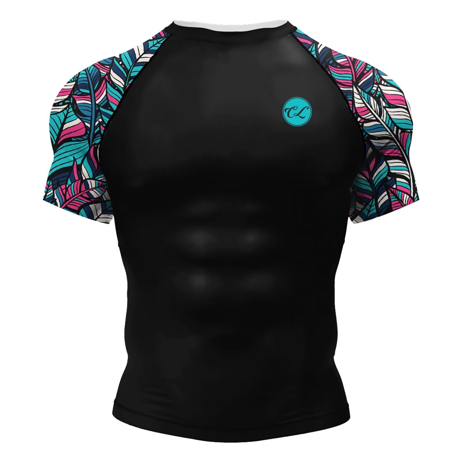 

ORBU Compression Short Sleeve Gym with Printed Power Stretch Short Sleeve Fitness Training Wear 4 Men s T-Shirt Undershirt, Sweat-Wicking,