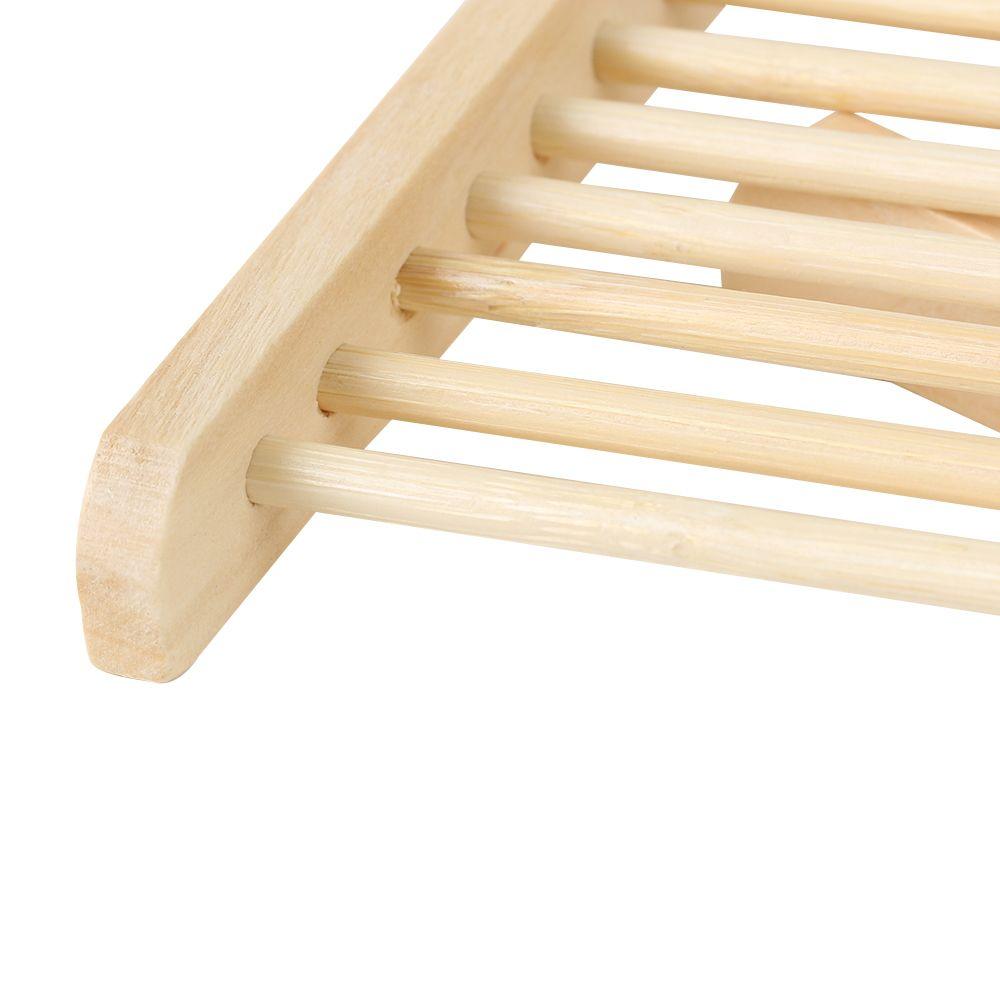 Wood Bamboo Drain Tray Holder Bathroom Supplies Sponge Plate Soap Holder Soap Dish Storage Box