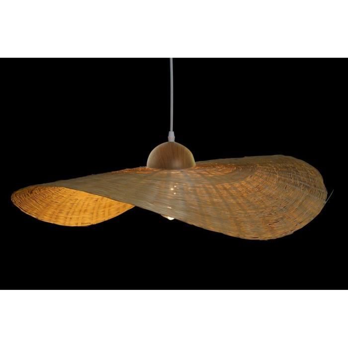 Suspension - DKD Home Decor - Bambou Chapeau - 70 X 70 X 10 Cm - E27 - Style Ethnique