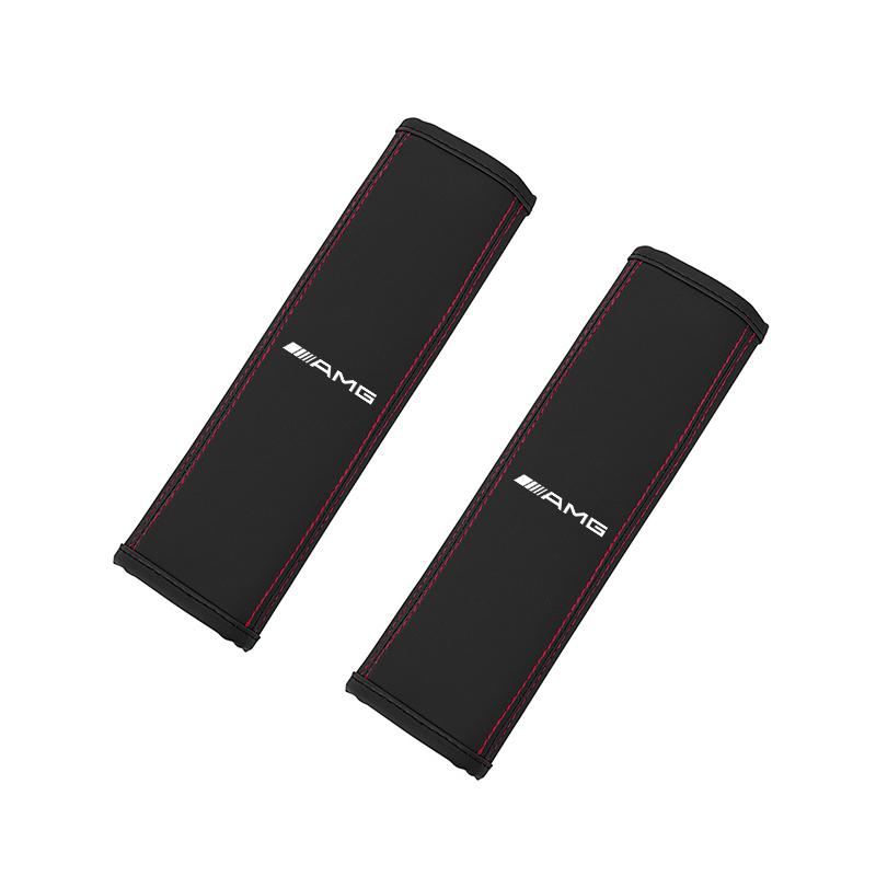 

Car Seat Belt Shoulder Cushion Leather Protector Pad Accessories For AMG W126 W140 W203 W206 W220 W204 W213 Smart W205 W210 W168