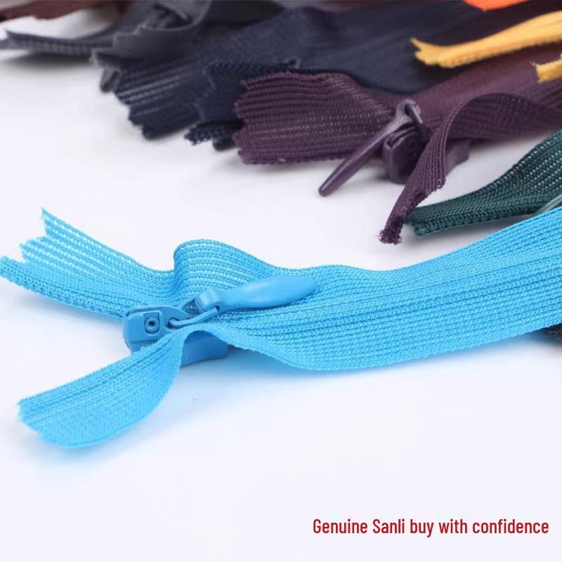 Sanli Unsichtbarer 25cm Kleid- & Kissen-Reißverschluss mit geschlossenem Ende