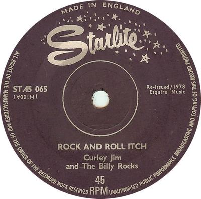 7inch Record CURLEY JIMBILLY ROCKS  Rock And Roll Itch ST45065 STARLITE 1978 UK Rock Used