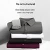 ROMON Men's Fleece-Lined Wool & Silk Blend Long Sleeve Warm Shirt