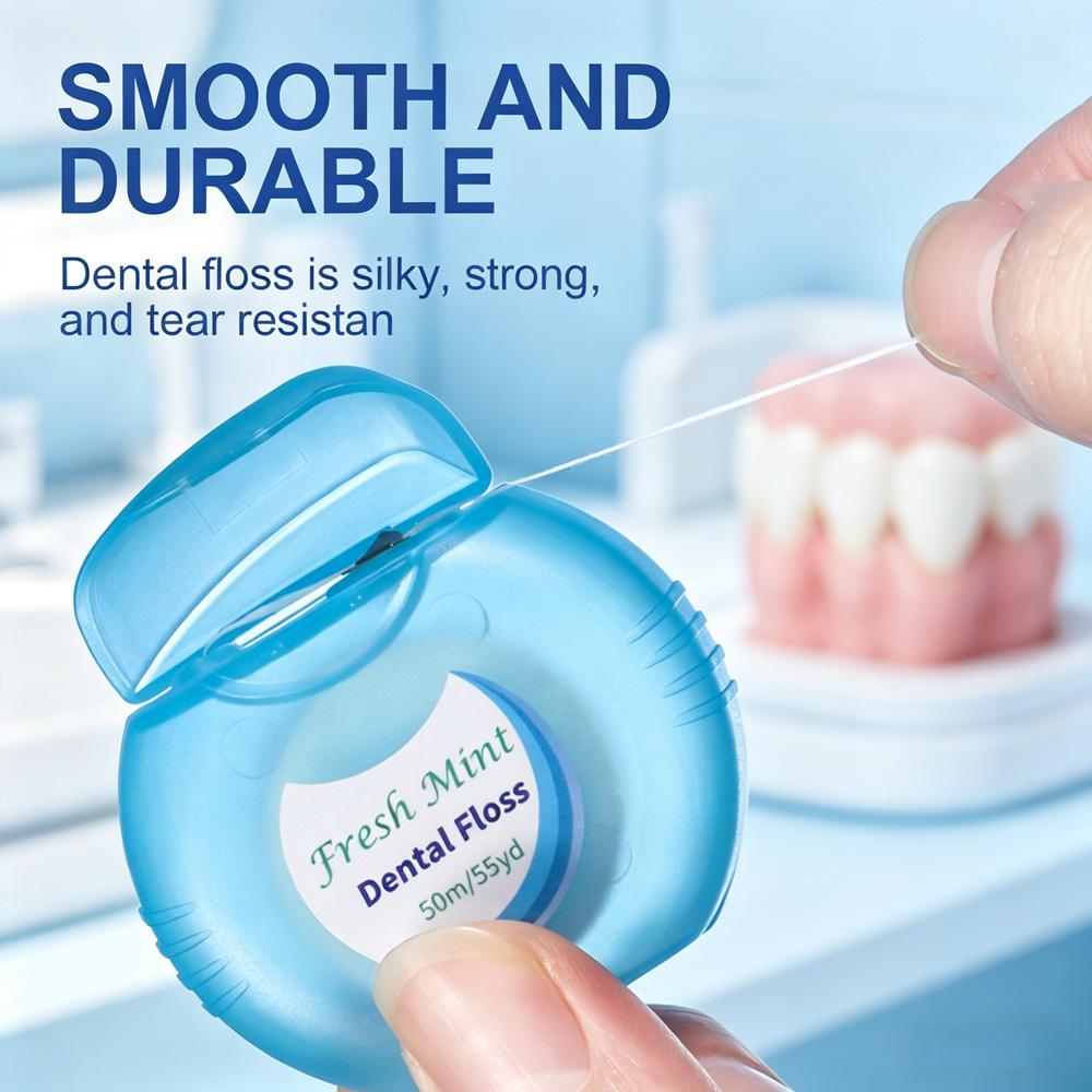 Family Size Dental Floss Sticks – Value Bagged Set with 2 Mint Floss Rolls, Ultra-Smooth for Daily Oral Hygiene