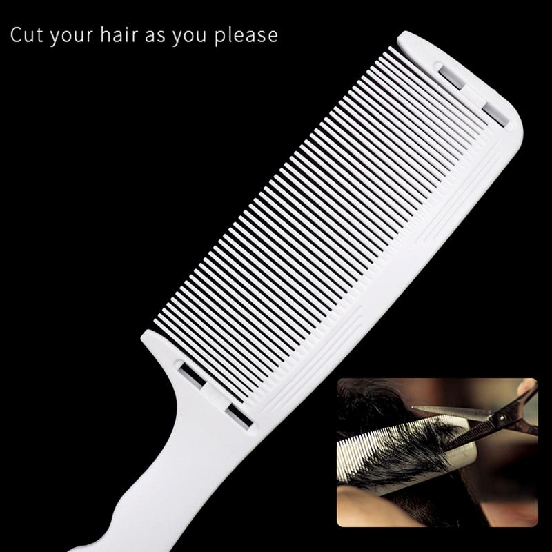 Peigne de tondeuse incurvé pour hommes, coiffeur styliste, brosse à dessus plat, peigne de coupe, 1 pièce