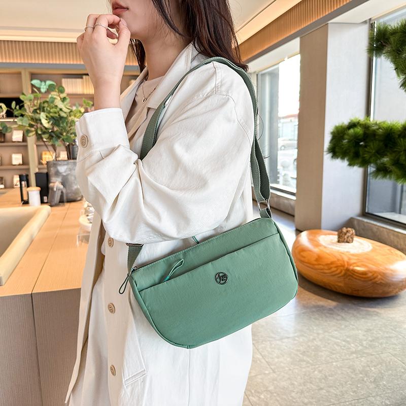 Crossbody Bag for Women Large Capacity Waterproof Nylon Multi Pocket Adjustable Wide Strap Travel Shoulder Satchel Daily Purse
