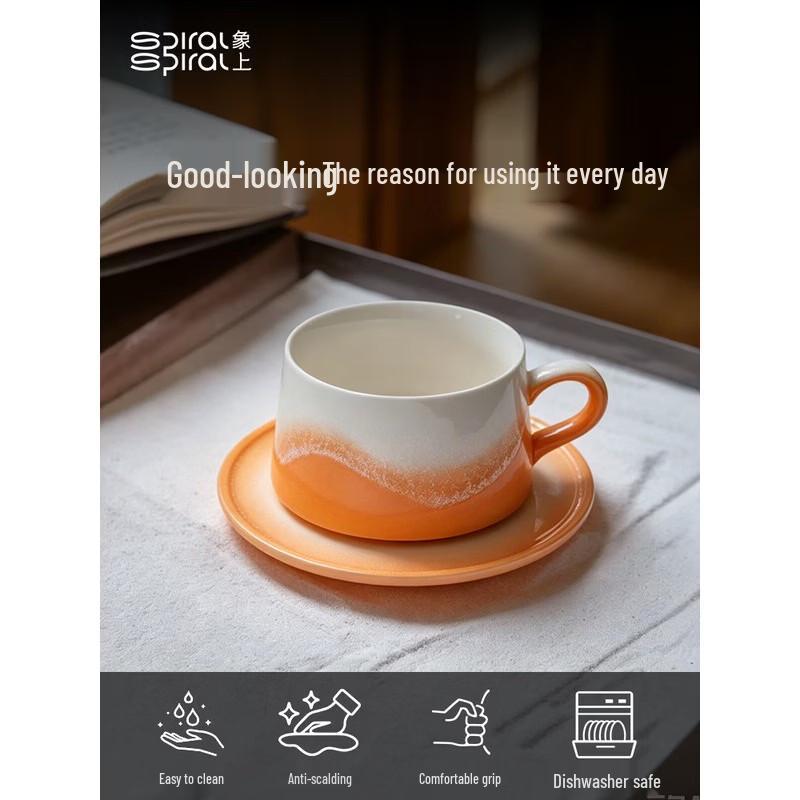 Handcrafted Stoneware Mug - Rizhao Orange