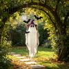 Beleuchteter Geist für Baumdekoration Halloween Schwingendes Hängedekor mit LED-Lichterkette Außen Dekoration, Verstellbare Party Requisiten Hof Beleuchtung