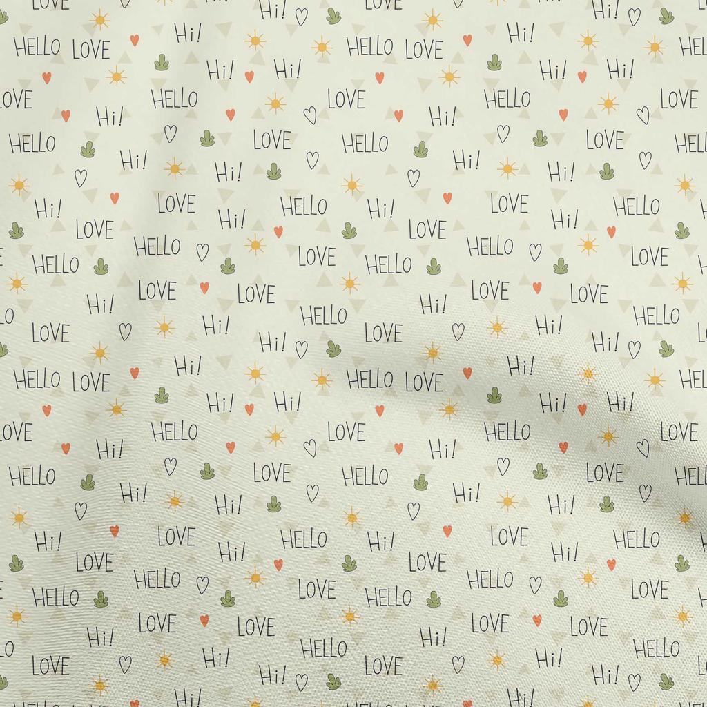 oneOone Cotton Flex Light Pink Fabric Text Diy Clothing Quilting Fabric Print Fabric By Yard 40 Inch