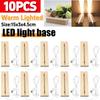1-10PCS 15cm LED Wood Light Display Crystal USB Lighted Stand for Crystal Glass Resin Art Ornament Wooden Night Lamp Base