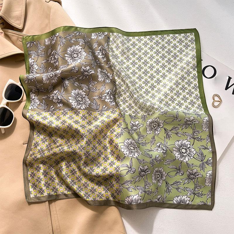 Luxury Brand 100% Real Silk Scarf Women Square Neck Tie Shawls Wraps for Ladies Foulard Scarves Pashmina Female Hijab Bandana