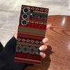 Retro Ethnic Totem Pattern Black Soft Phone Cover Case for Samsung Galaxy S21 FE S25 Edge S23 Ultra S24 Plus S20