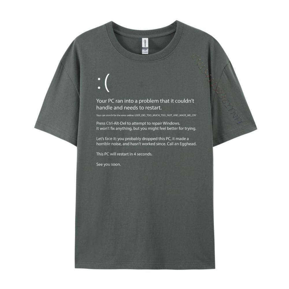 Blue Screen Of Death Windows Error Computer Geek Tee Shirt Clothes Meme Tshirt Plus Size Mardi Gras