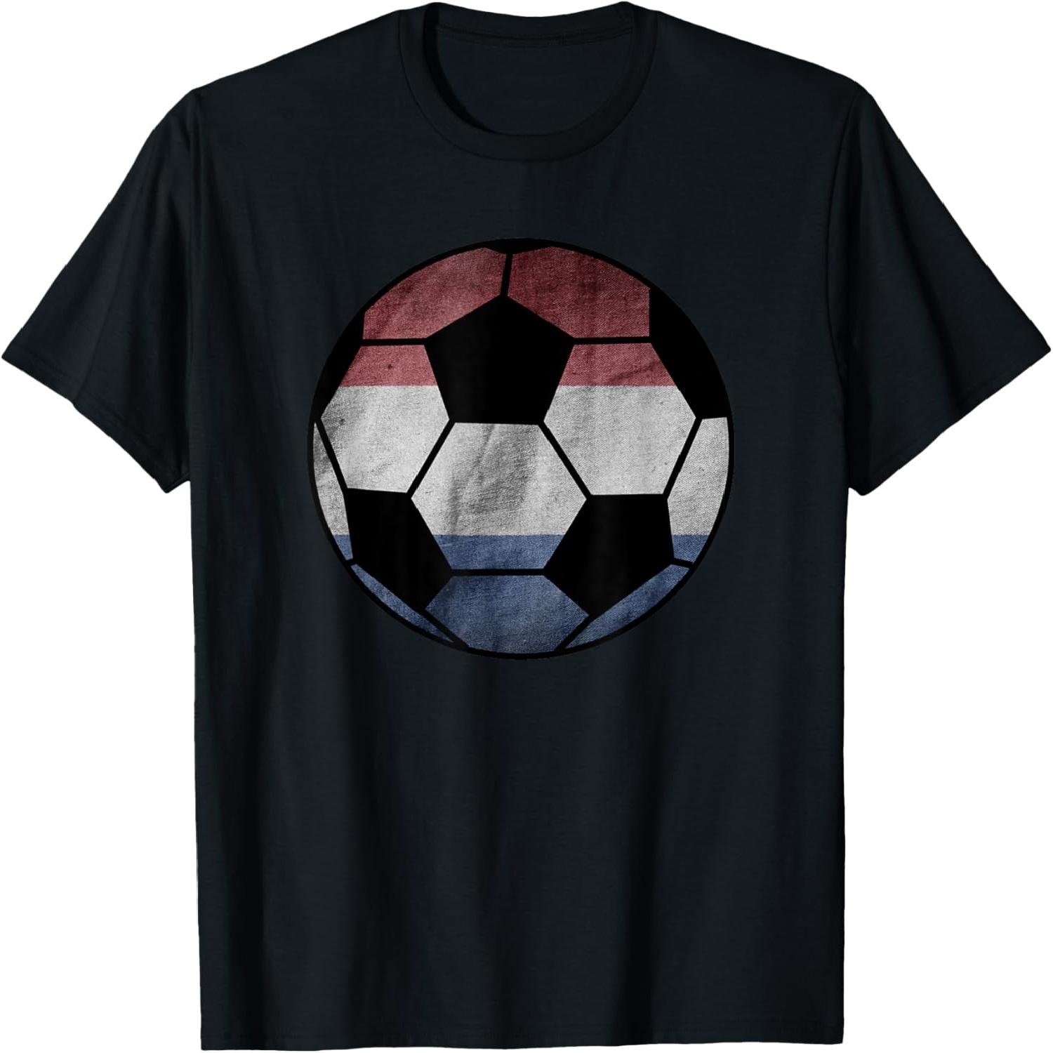 Футбольный мяч с флагом Нидерландов Голландия Голландский футбол Винтажная футболка S разноцветный