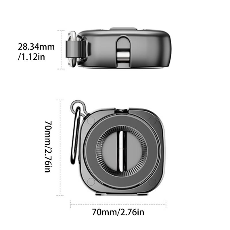 Compact Travel Foldable Magnetic Phone Mount Support Stand With Secure Carabiner Clip And 720° Adjustable Viewing Angle