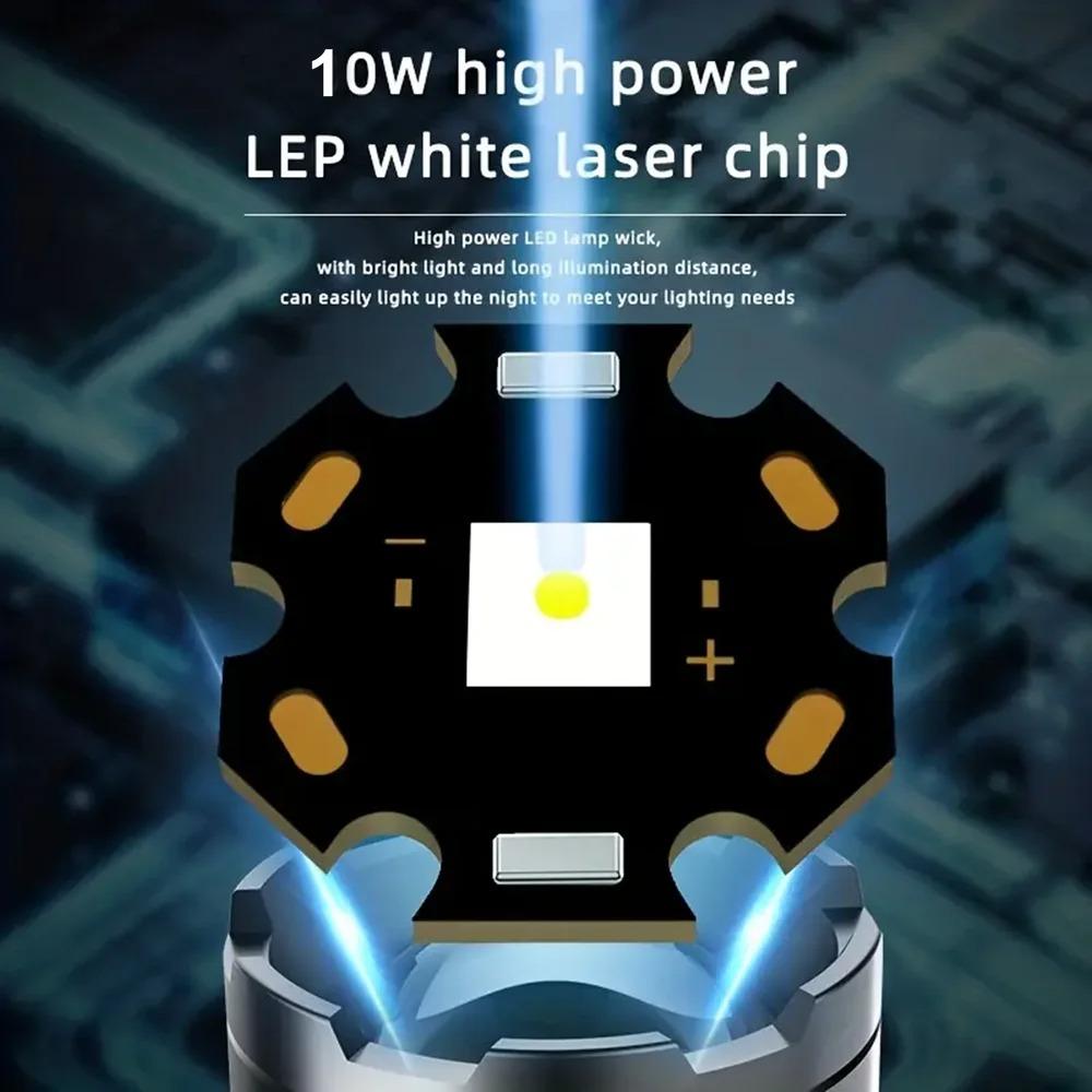 P50 Leistungsstarke Mini-LED-Taschenlampe Aluminiumlegierung Taschenlampe Typ-C Wiederaufladbar Mit Heckmagnet Taschenlampe