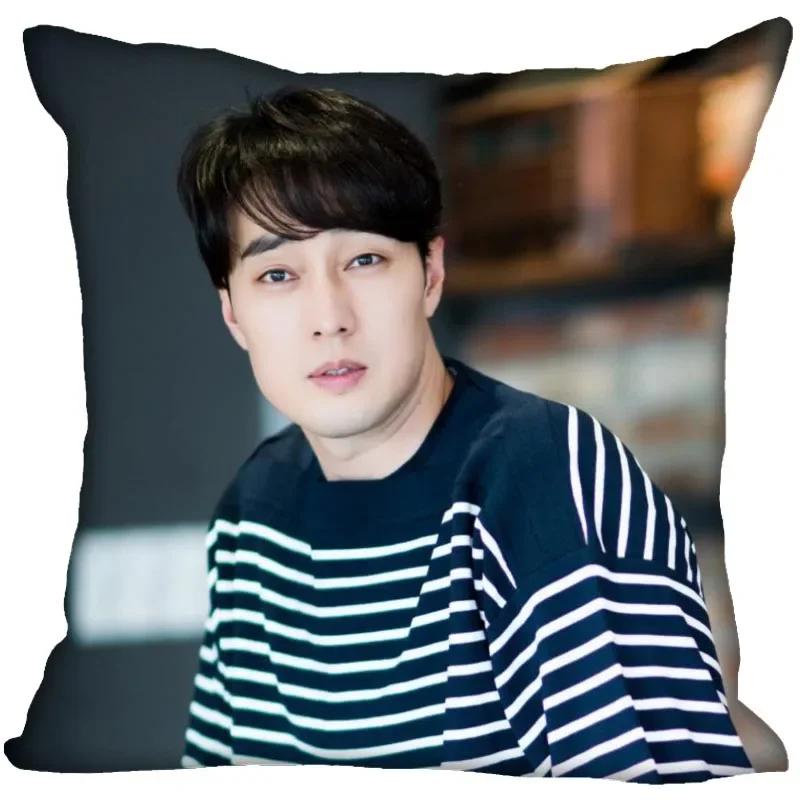 New So Ji Sub KPOP Boy Pillow Cover Bedroom Home Decorative Pillowcase Square Zipper Pillow Cases Satin Soft No Fade 0824