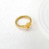 Vintage Classic Cross Ring Stylish Simple Design Twist Ring 18K Stainless Steel Jewelry