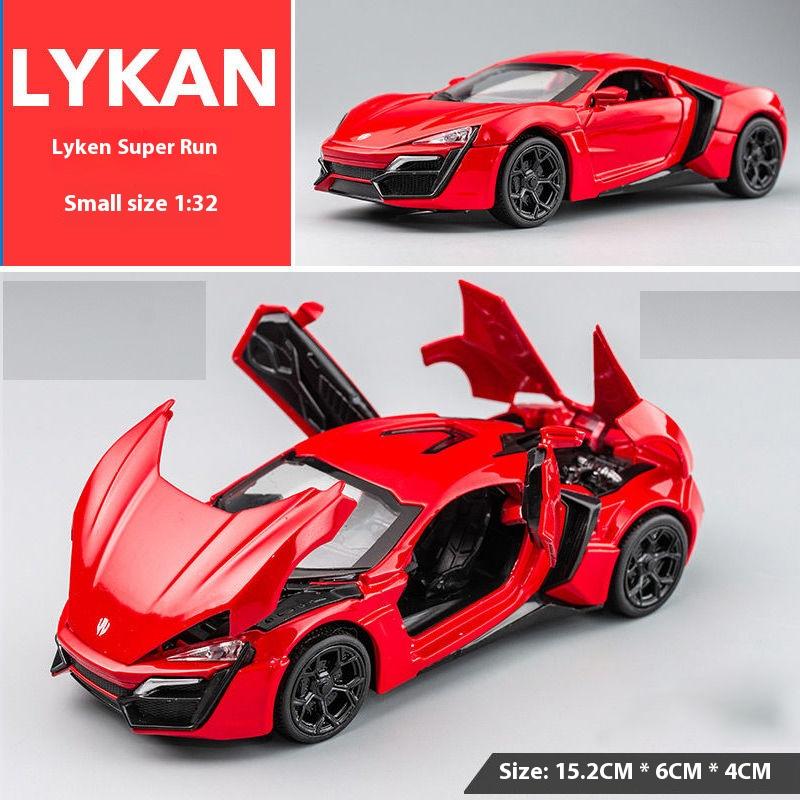 1:32 W Motors Lykan HyperSport Super Sport Car Alloy Metal Diecast Model Vehicle Collecting Hobby Sound & Light Trendy Ornaments